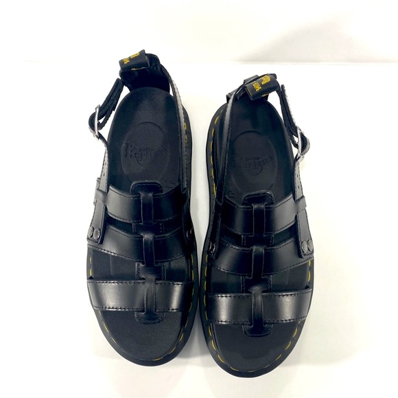 NEW DR MARTENS TERRY LEATHER STRAP SANDALS - Picture 13 of 15